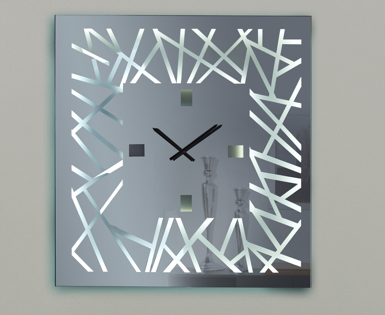 Καθρέπτης ρολόϊ με LED φωτισμό - Ν6
