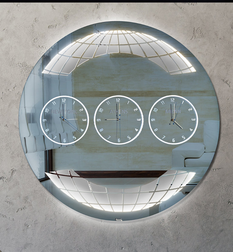 Καθρέπτης ρολόι - C140 led φωτιζόμενος