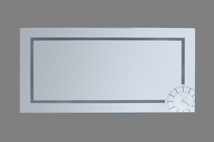 Καθρέπτης με LED φωτισμό και ρολόϊ
