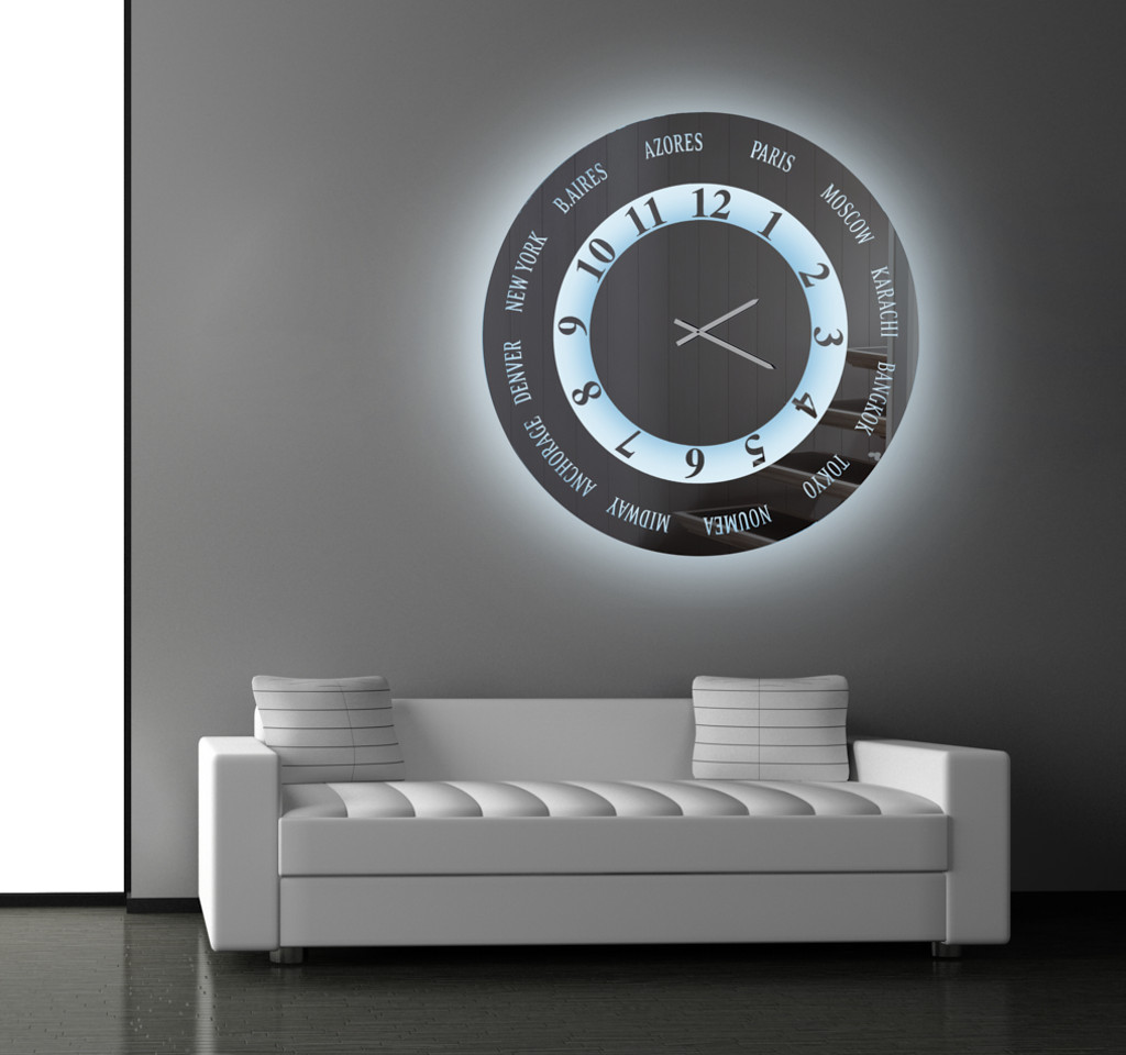 Καθρέπτης ρολόϊ με φωτισμό led- C340