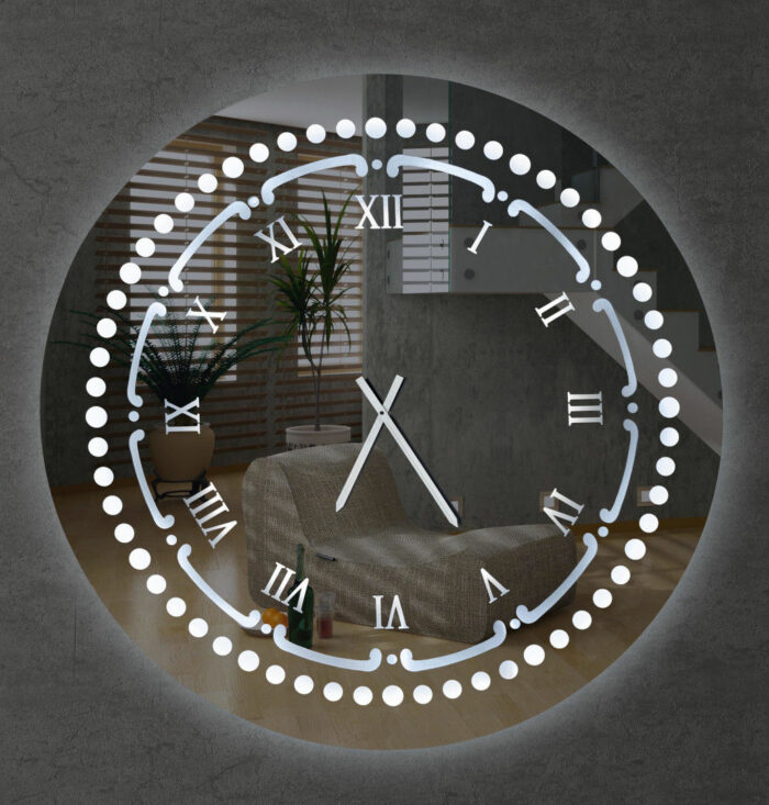 Καθρέπτης ρολόϊ με φωτισμό LED - N10